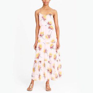 J. CREW Mercantile Pink Tiered Bouquet Floral Flower Print Maxi Dress 2